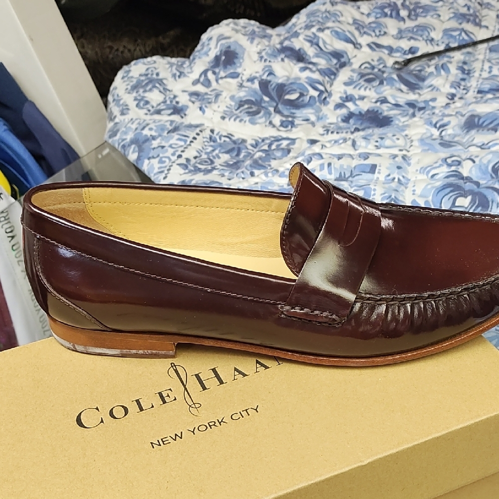 Cole Haan Brown Leather Slip-On Loafers